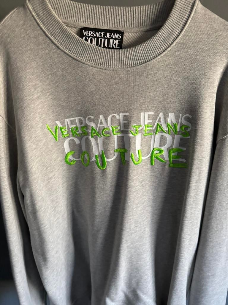 Versace sweater, Ophalen, Zo goed als nieuw, Maat 52/54 (L), Grijs