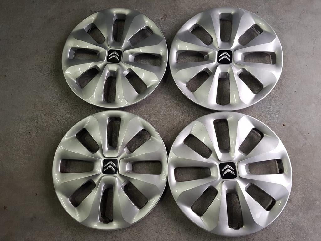 Orig. wieldoppen Citroen C1 15inch. 4-stuks. Zeer netjes!, Auto diversen, Wieldoppen, Ophalen of Verzenden, Zo goed als nieuw