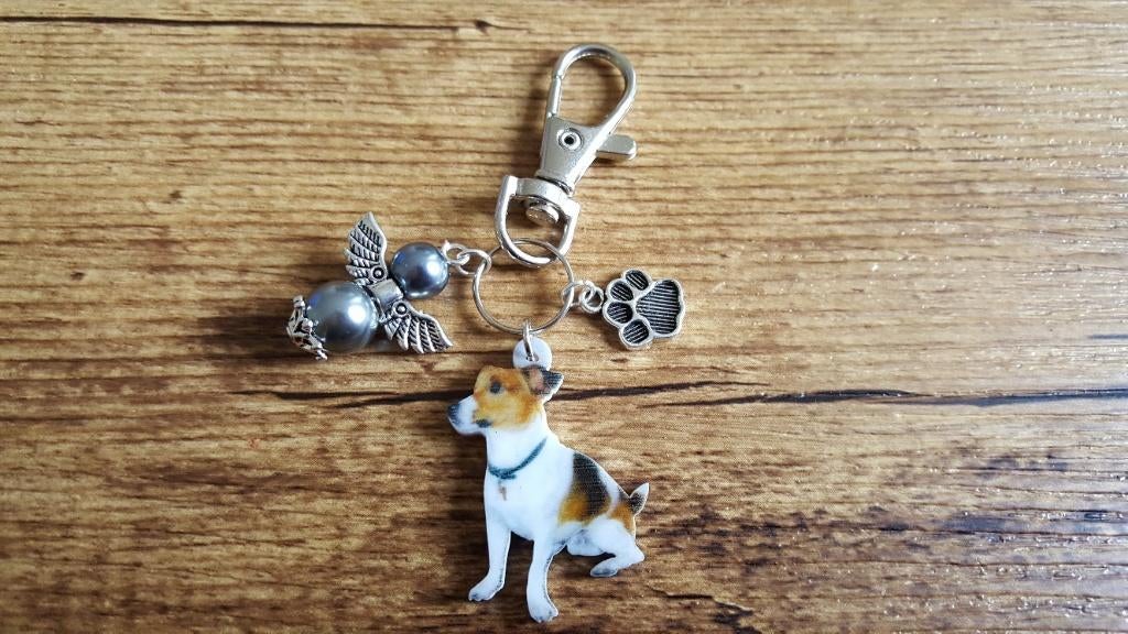 (Sleutel)Hanger Jack russel met beschermengeltje, Verzenden, Nieuw