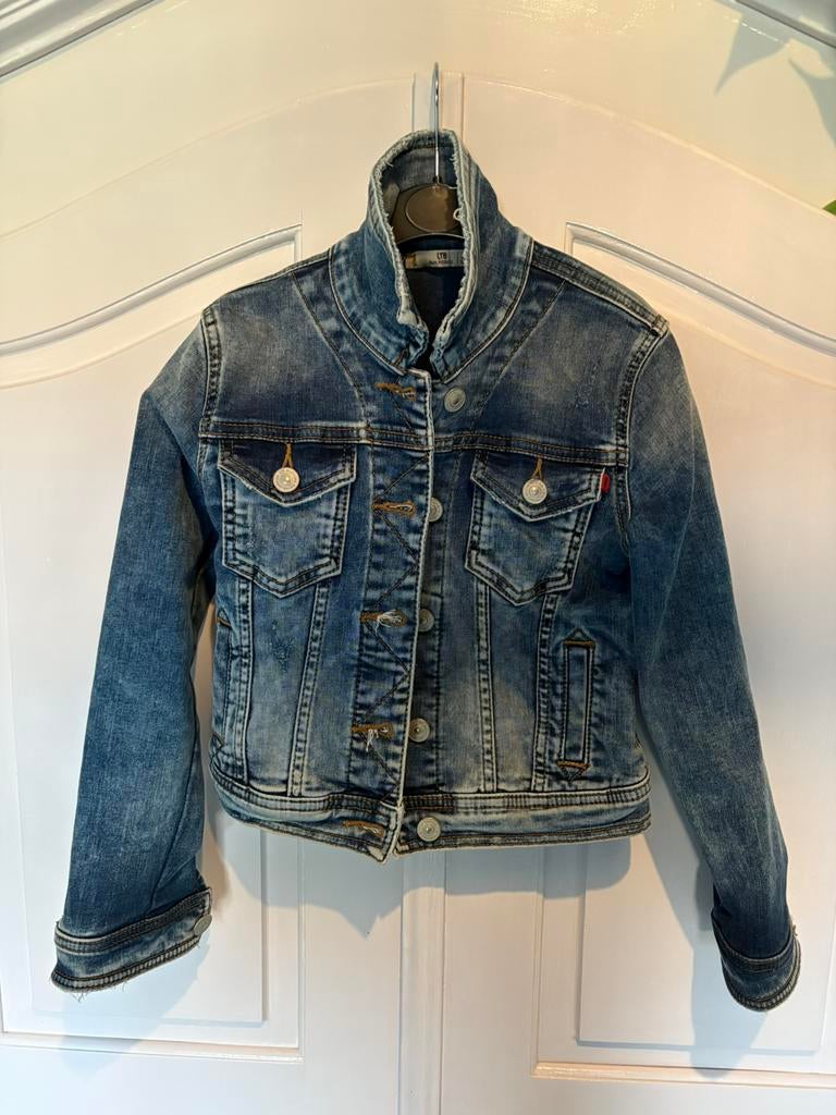 Supermooi LTB Spijkerjasje, Maat 128!!!, Ophalen of Verzenden, Zo goed als nieuw, Meisje, Jas