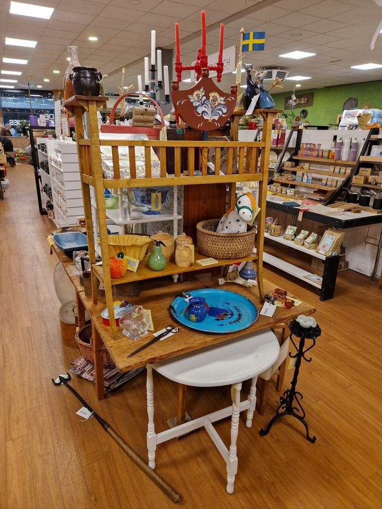 Zweedse Plantentafel Hout Gelakt Naturel, Ophalen, Poppenhuis