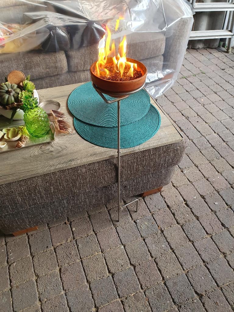 RVS Vuurpotten standaards, Tuin en Terras, Ophalen of Verzenden, Zo goed als nieuw