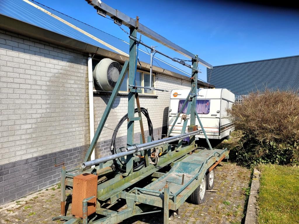 Mobiele 3x6 aluminium kokermast, Telecommunicatie, Antennes en Masten, Ophalen, Gebruikt, Mast