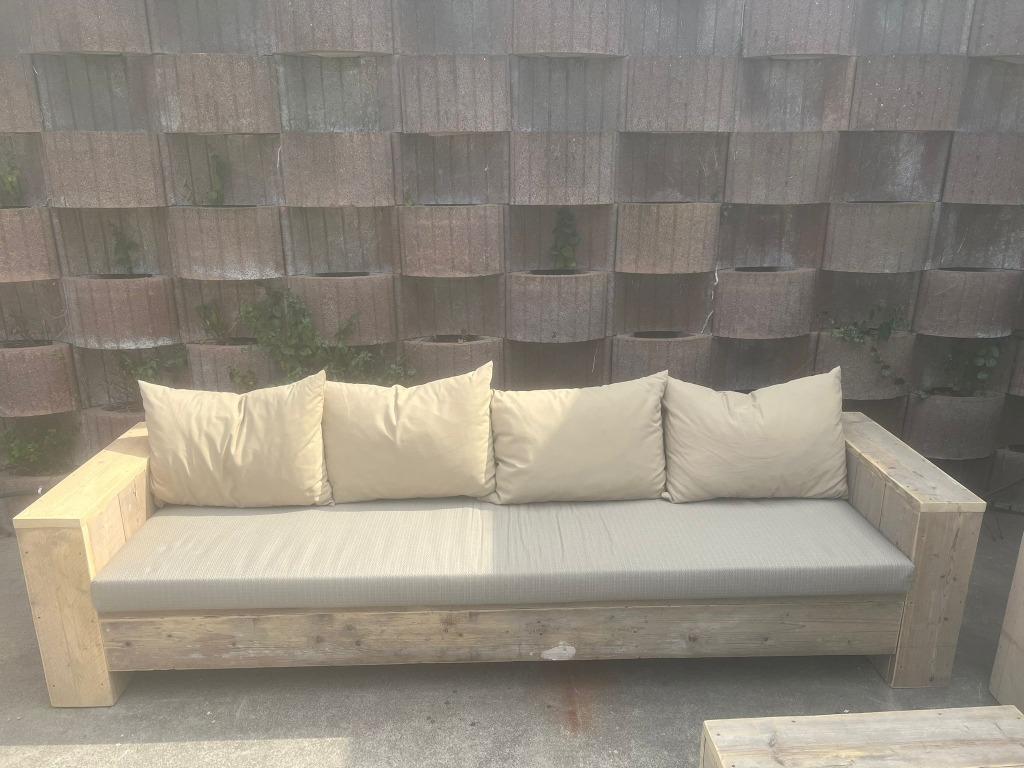 Steigerhout loungeset ACTIE showroom loungebanken en tuinset, Verzenden, Nieuw, Steigerhout, Bank