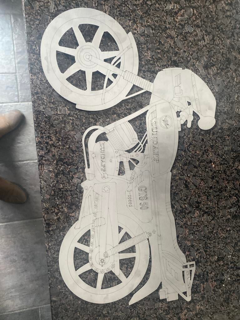 Metalen Wanddecoratie Zundapp GTS 50, Ophalen of Verzenden, Nieuw