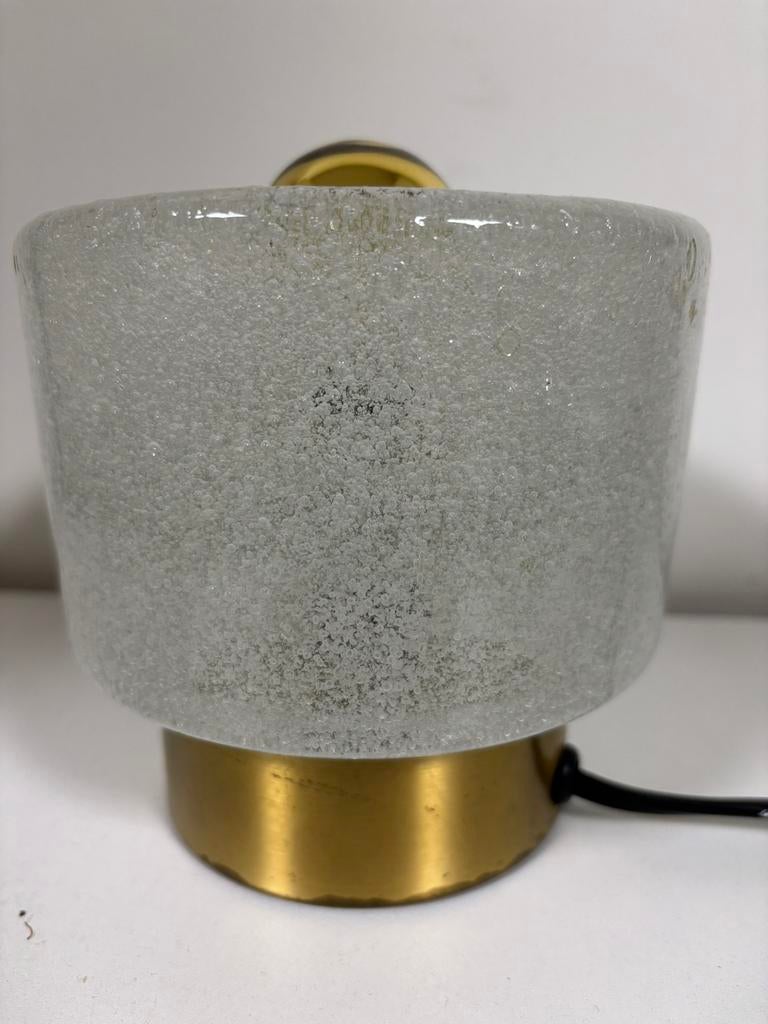 vintage tafellamp van Peill & Putzler dik ijsglas, Ophalen of Verzenden, Zo goed als nieuw, Glas, Minder dan 50 cm