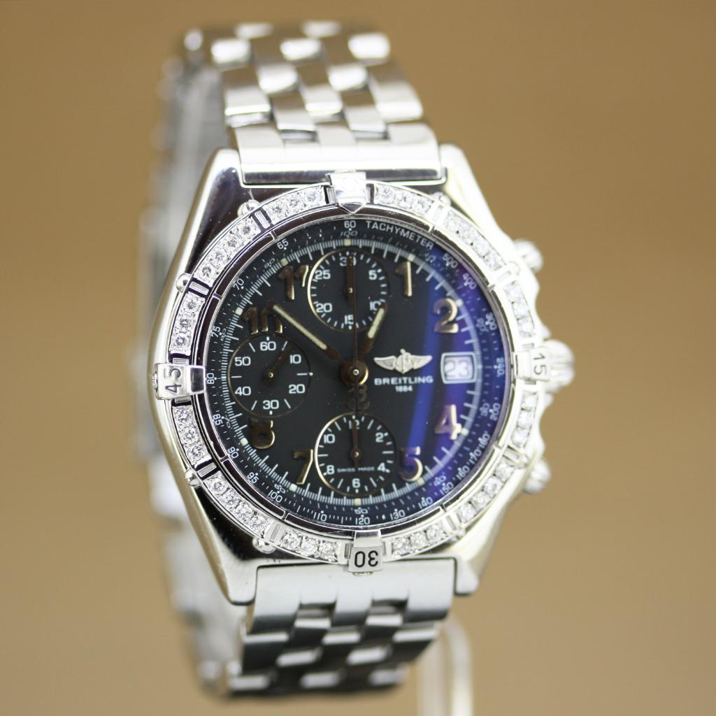 Breitling Chronomat Staal Diamant A13050.1, Staal, Gebruikt, Staal, Breitling