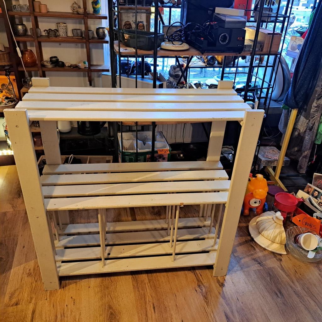 Vintage Brocante Houten Rek, Ophalen, Gebruikt