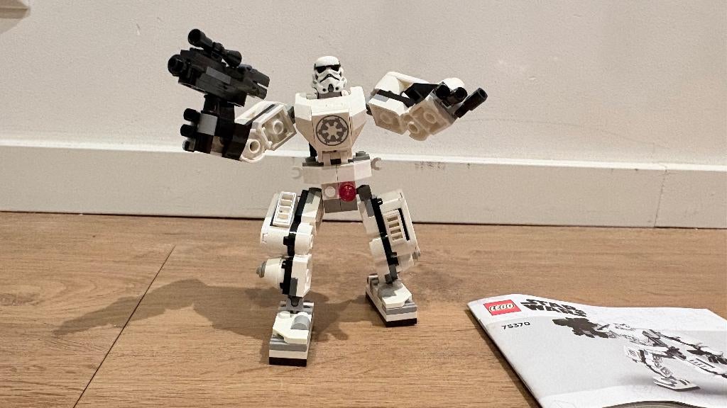 Lego Star Wars 75370 Stormtrooper Mech, Ophalen of Verzenden, Zo goed als nieuw, Complete set, Lego