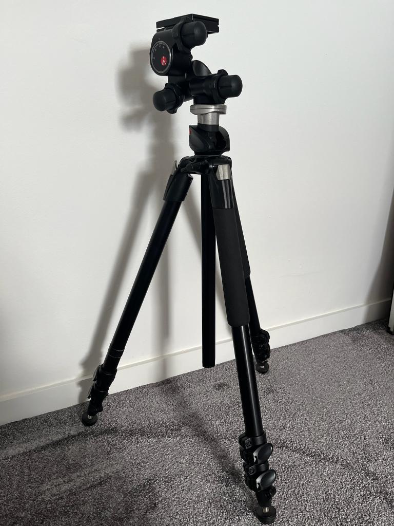 Compleet 055XPROB statief Manfrotto, Audio, Tv en Foto, Fotografie | Statieven en Balhoofden, Zo goed als nieuw, 175 cm of meer