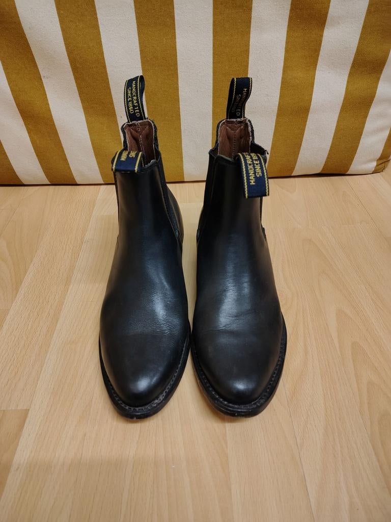 Baxter,  dames of heren Enkellaarsjes, Ophalen of Verzenden, Zo goed als nieuw, Zwart