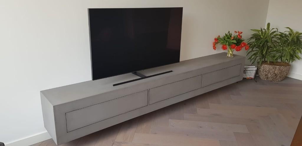 betonlook dressoir/ betonciré tvmeubels op maat, Met deur(en), Overige materialen, 150 tot 200 cm, Nieuw