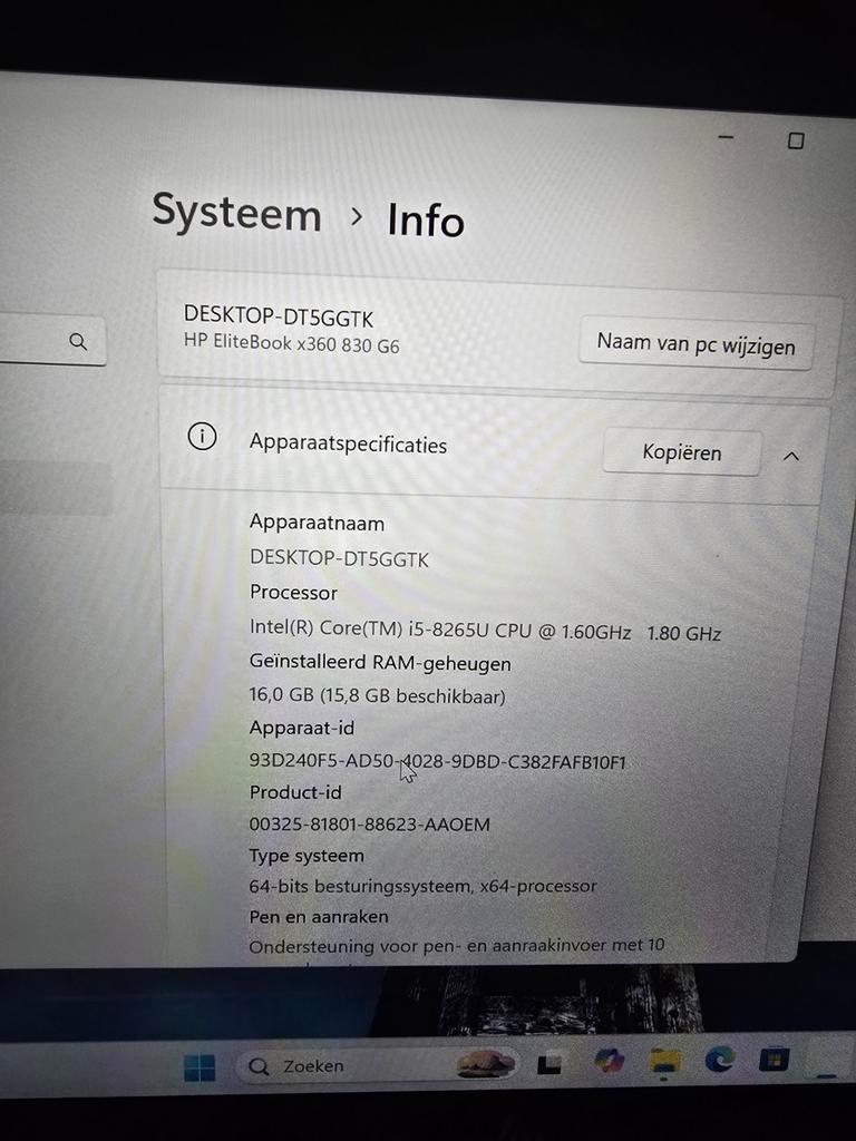 HP 830 G6 X360 | touch / i5 / 16gb /512gb ssd W11, 2 tot 3 Ghz, 13 inch, Ophalen of Verzenden, Zo goed als nieuw