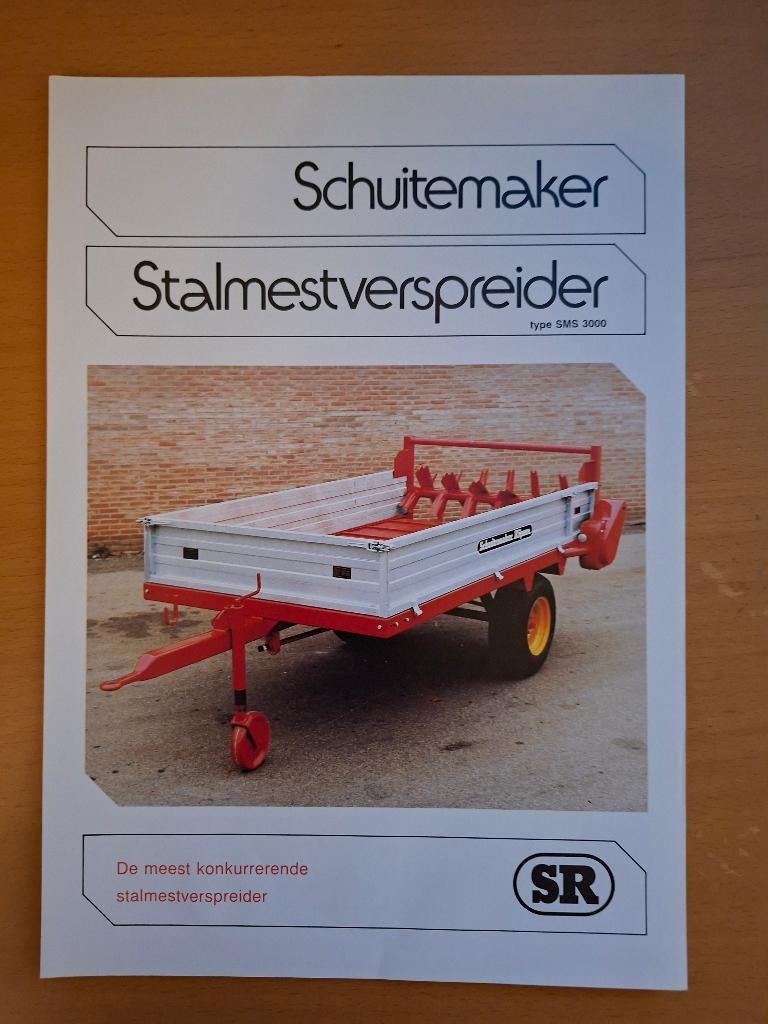 Folder Schuitemaker Stalmestverspreider, Ophalen of Verzenden, Gelezen, Tractor en Landbouw