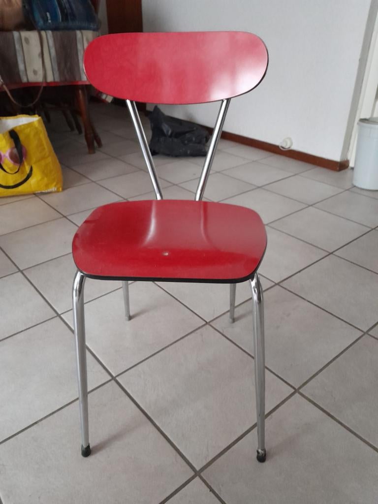 4 Retro Keukenstoelen - Gebruikt, Goede Staat, Ophalen, Gebruikt, Vier, Metaal