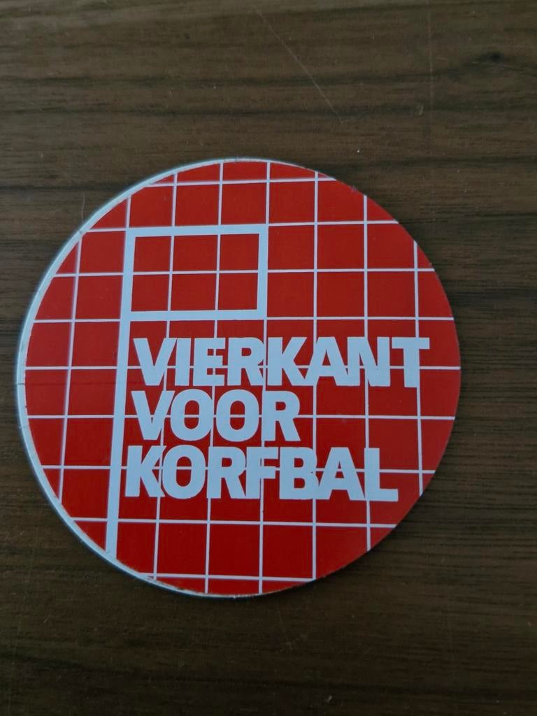 4948 Korfbal Sticker - Vierkant voor Korfbal, Ophalen of Verzenden, Gebruikt, Overige typen