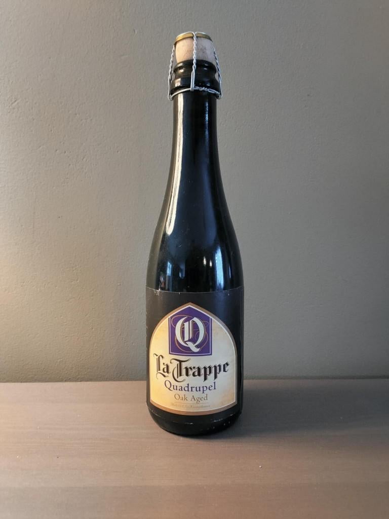 Uniek trappistenbier La Trappe Quadrupel oak aged batch 19, Verzamelen, Biermerken, Ophalen of Verzenden, Zo goed als nieuw, Flesje(s)