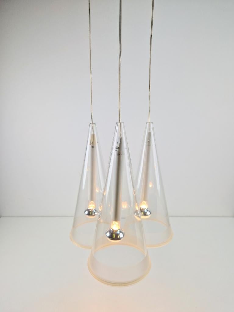 2 x Flos Fucsia 3 hanglamp glas Achille Castiglioni Italy, N, Ophalen of Verzenden, N, Minder dan 50 cm