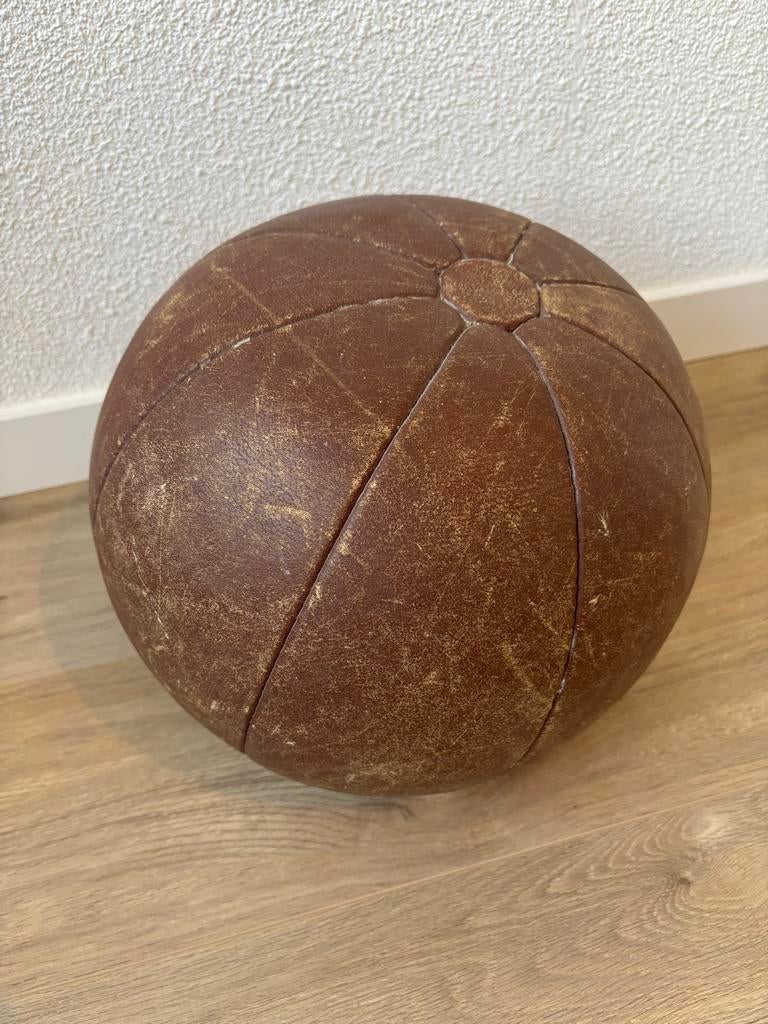 Leren vintage medicijnbal, Ophalen of Verzenden, Gebruikt