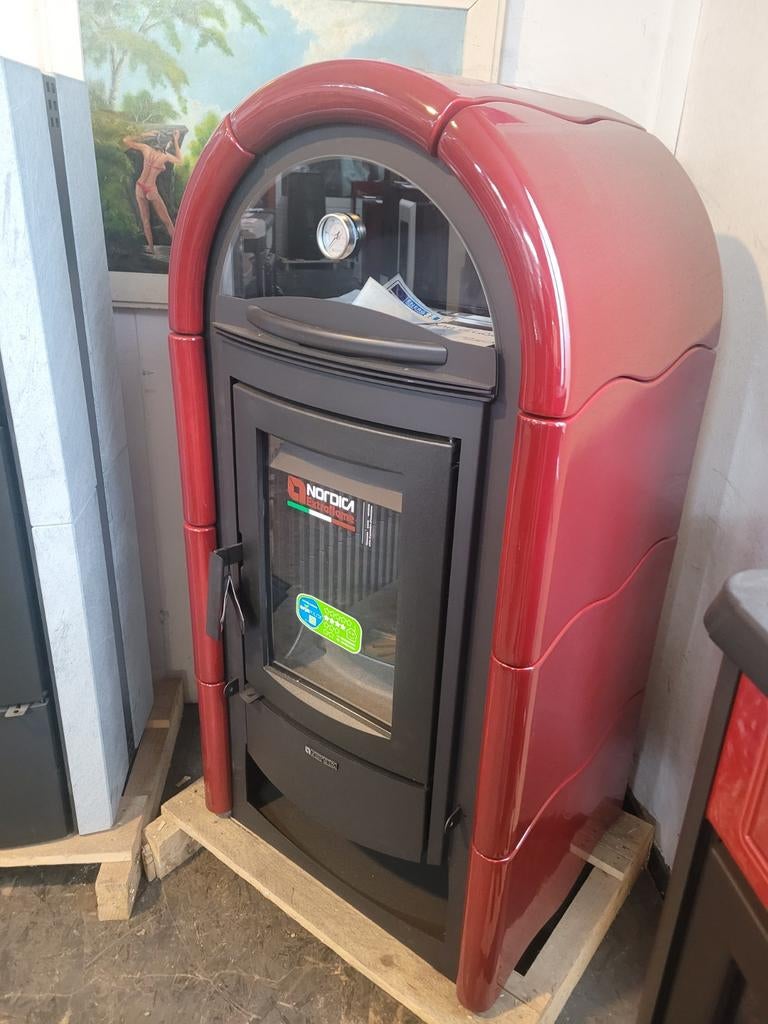 Nordica Houtkachel stefany forno b11 a+ 10.6 kw!, Ophalen of Verzenden, Vrijstaand, Hout, Nieuw