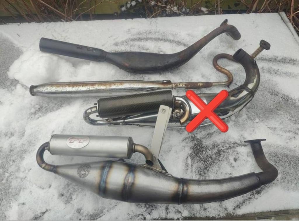 Diverse Uitlaten voor Bromfiets/scooters, Ophalen of Verzenden, Gebruikt, Uitlaat, Onbekend
