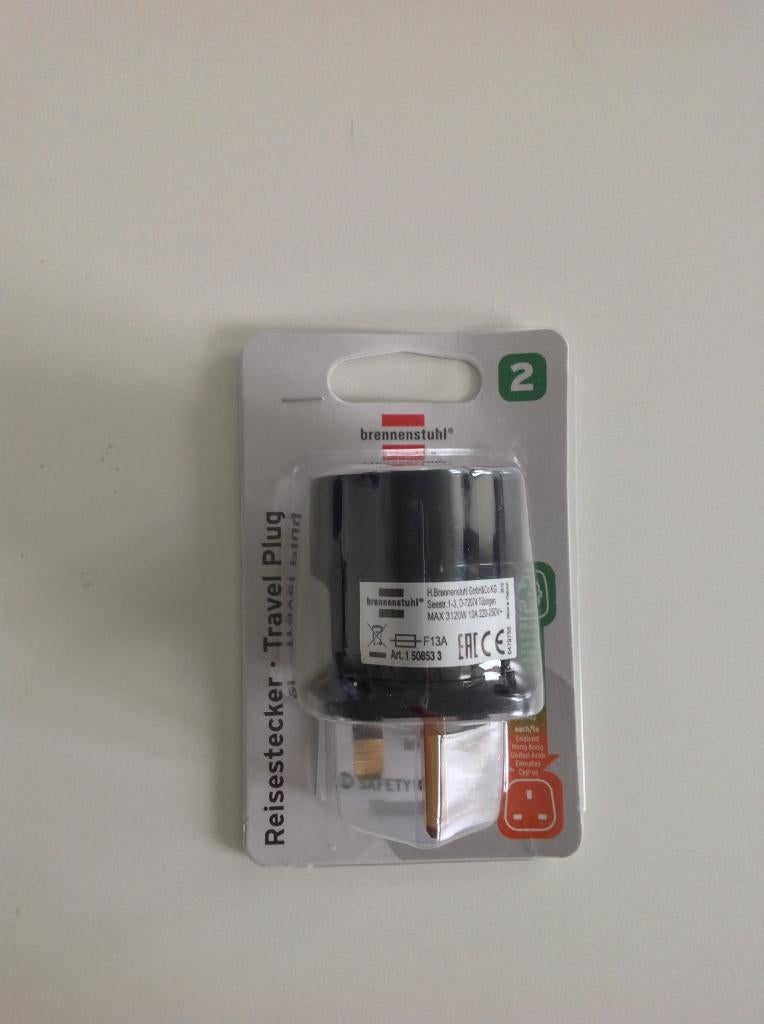 Reisstekker type G nieuw, Ophalen of Verzenden, Nieuw