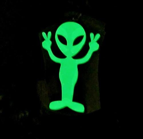 iron on patch transfer glow in the dark carnaval alien boot, Ophalen of Verzenden, Nieuw
