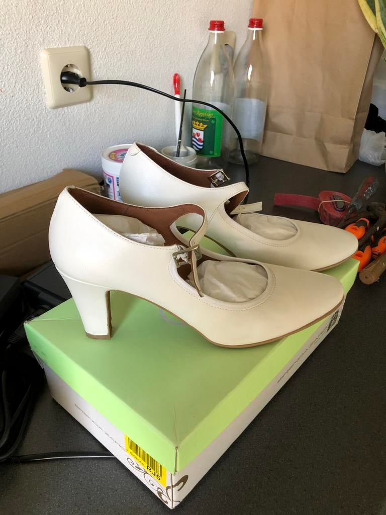 Off White Trouwschoenen Maat 40, Ophalen of Verzenden, Zo goed als nieuw, Wit, Schoenen met hoge hakken