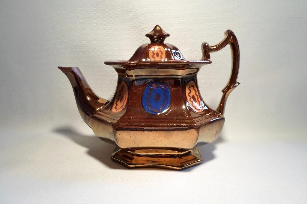 Luster Theepot Antiek, Antiek en Kunst, Ophalen of Verzenden