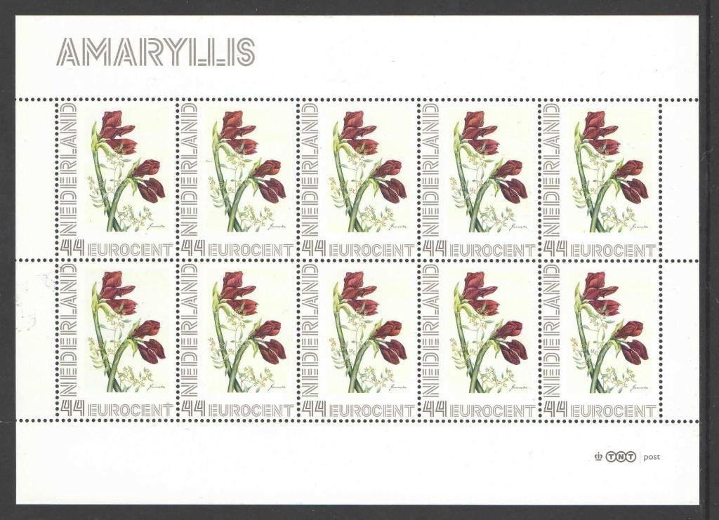 Bloemenpracht op postzegels: Amaryllis (2), Ophalen of Verzenden, Na 1940, Postfris