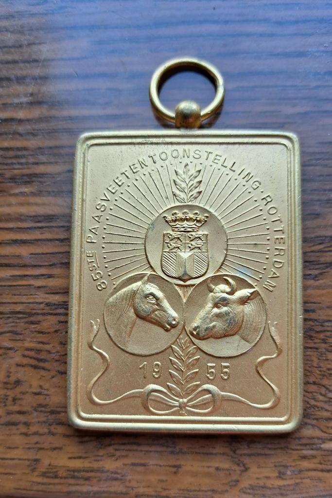 Koeien en paarden (paasvee) tentoonstelling rotterdam, Postzegels en Munten, Penningen en Medailles, Ophalen of Verzenden, Overige materialen