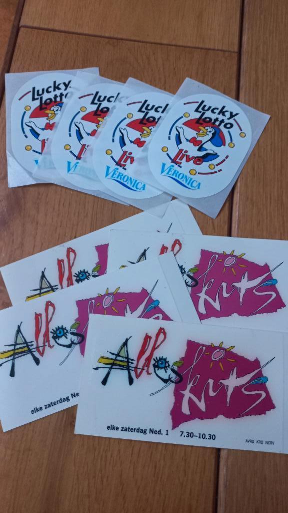 5 Stickers van 'Alles kits' + 1 van 'Lucky Lotto live'-nieuw, Verzamelen, Ophalen of Verzenden, Nieuw, Tv, Foto of Kaart