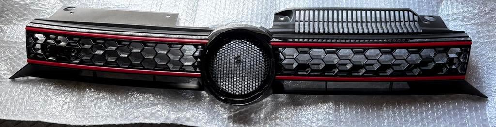 Honingraat grille VW Golf 6 GTI 08-13 zwart rood, Ophalen of Verzenden, Zo goed als nieuw, Rood, Jongen of Meisje