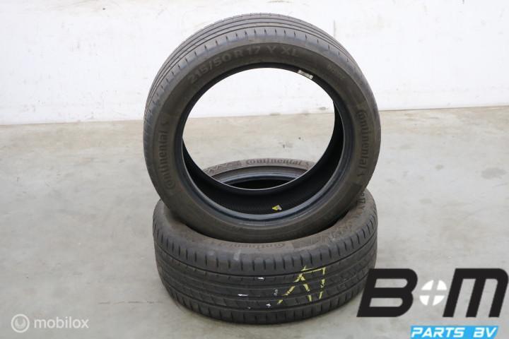 2 x 2155017 95Y Conti PremiumContact 7 4.5mm 215 50 17, Gebruikt, Band(en)