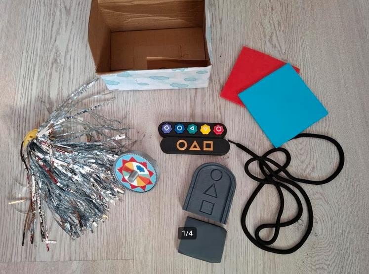 Leuk setje met Squid Game, Koreaanse spelletjes!, Ophalen, Gebruikt