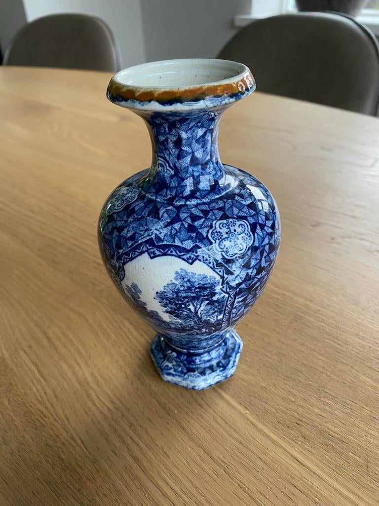 Antieke Villeroy & Boch Flamand Bleu Vaas - ca. 1900, Antiek en Kunst, Antiek | Vazen, Ophalen of Verzenden