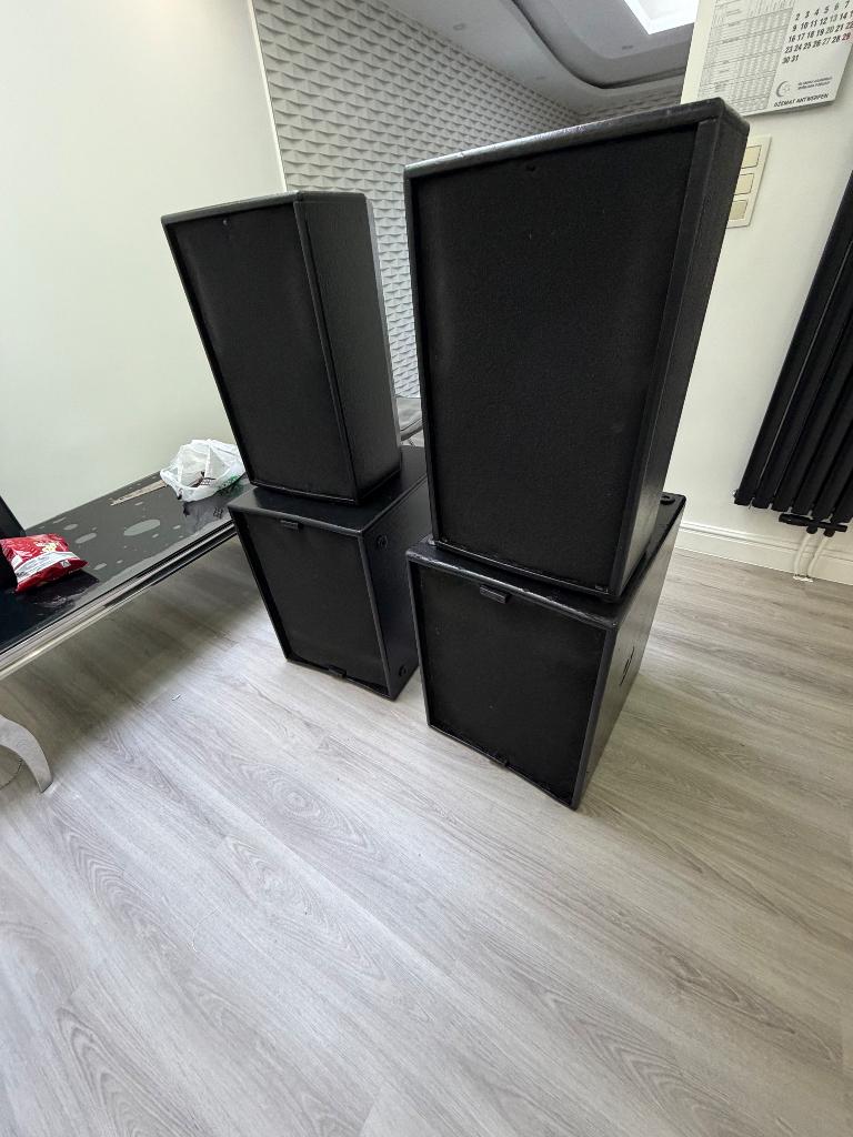Hk audio actor 2 x topen 2 x subs, Gebruikt, Subwoofer, 120 watt of meer, Ophalen