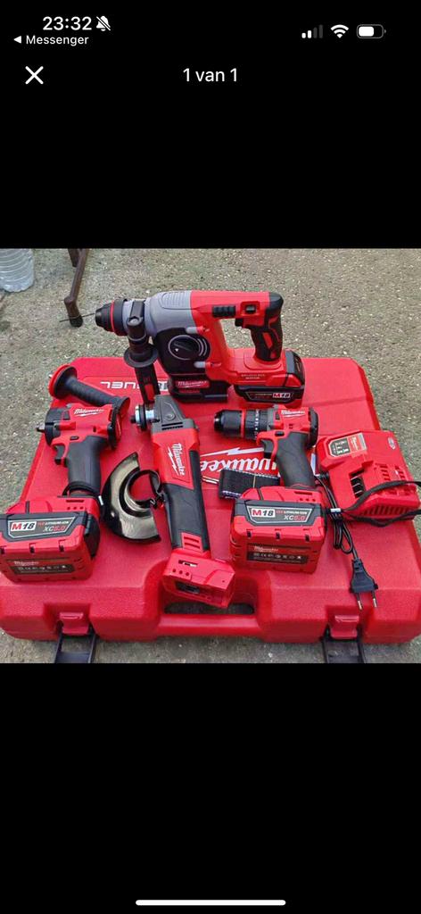 Milwaukee Set van 4, Ophalen of Verzenden, Zo goed als nieuw