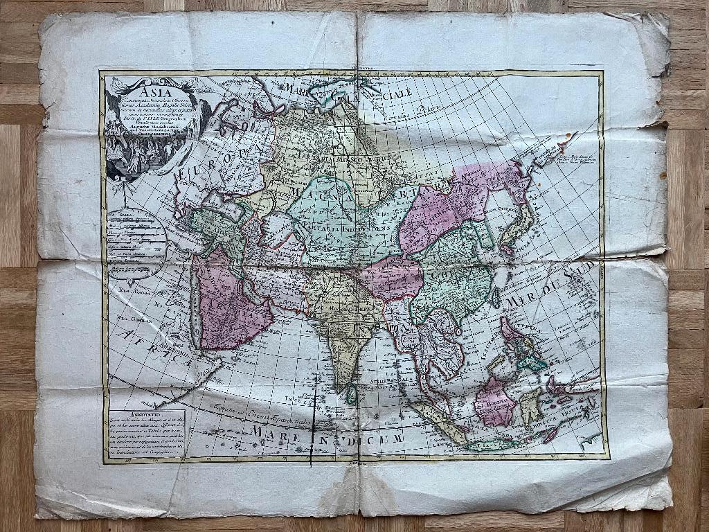 Asia kaart Tobias Conrad Lotter(ca.1750), Gelezen, Overige gebieden, Voor 1800, Ophalen of Verzenden