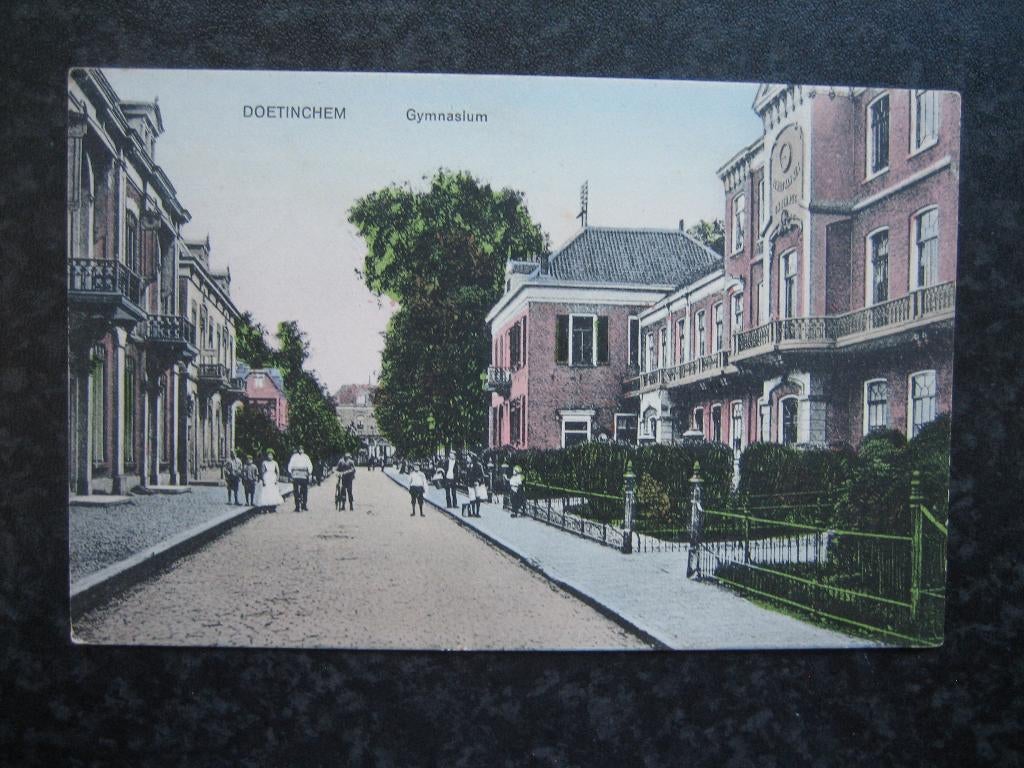 DOETINCHEM Van Nispenstraat met Gymnasium C 1910, Ophalen of Verzenden, Voor 1920, Gelderland