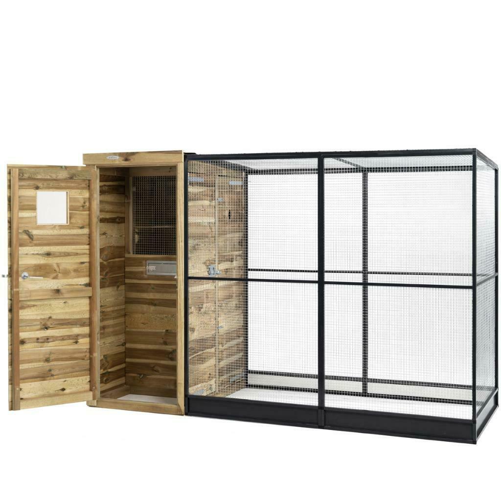 Voldux Houten Aluminium Volière Thomas, Ophalen of Verzenden, Nieuw, Aluminium, Volière