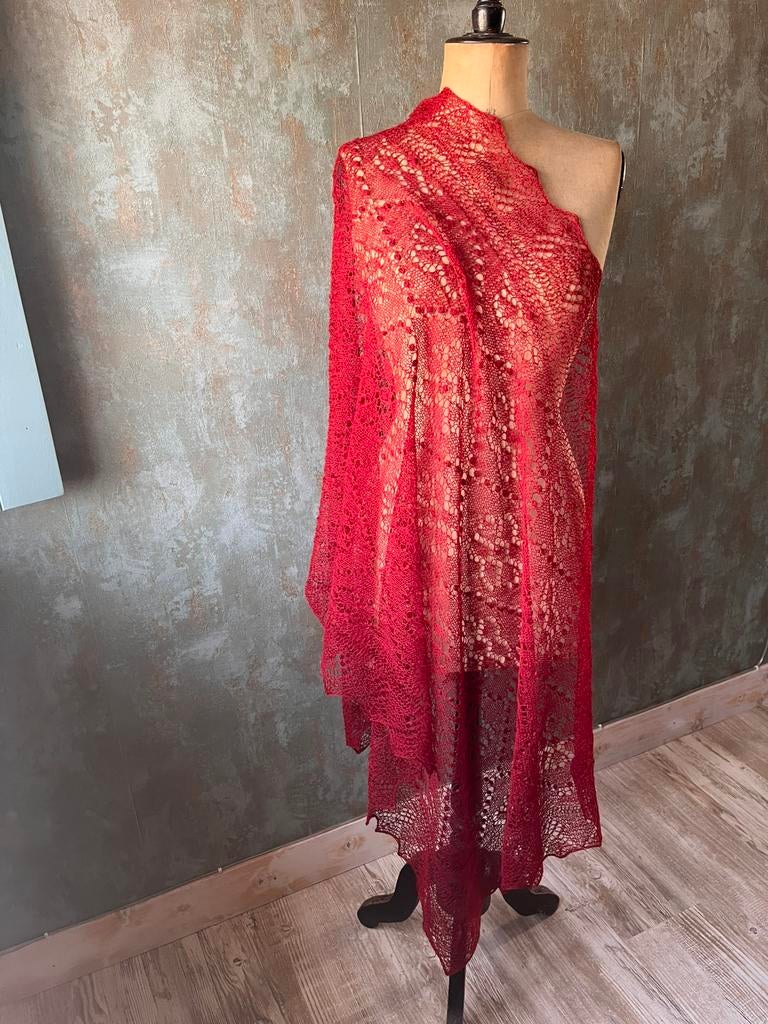 Handgemaakte “Haapsalu Shawl”/ Omslagdoek/Stola, Kleding | Dames, Gelegenheidskleding, Overige typen, Maat 46/48 (XL) of groter