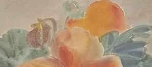 Aquarel stijl Bergense School Stilleven met Bloemen, Ophalen of Verzenden