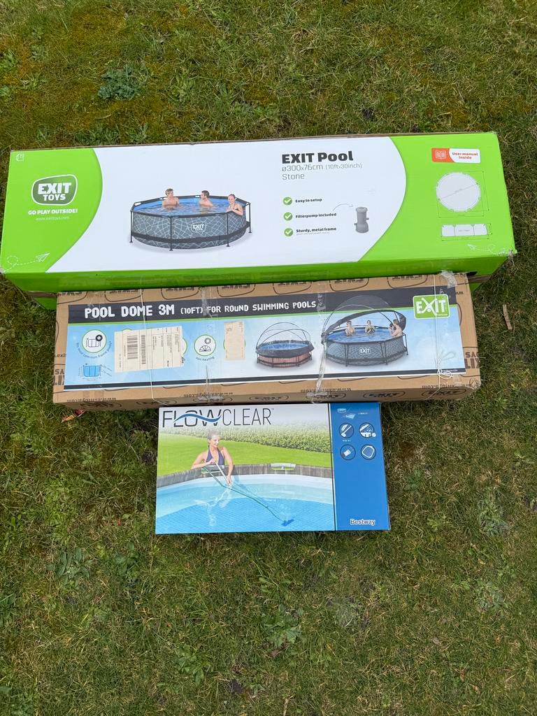 EXIT Zwembad 300x76 CM, Ophalen, Rond, Zo goed als nieuw, Opzetzwembad