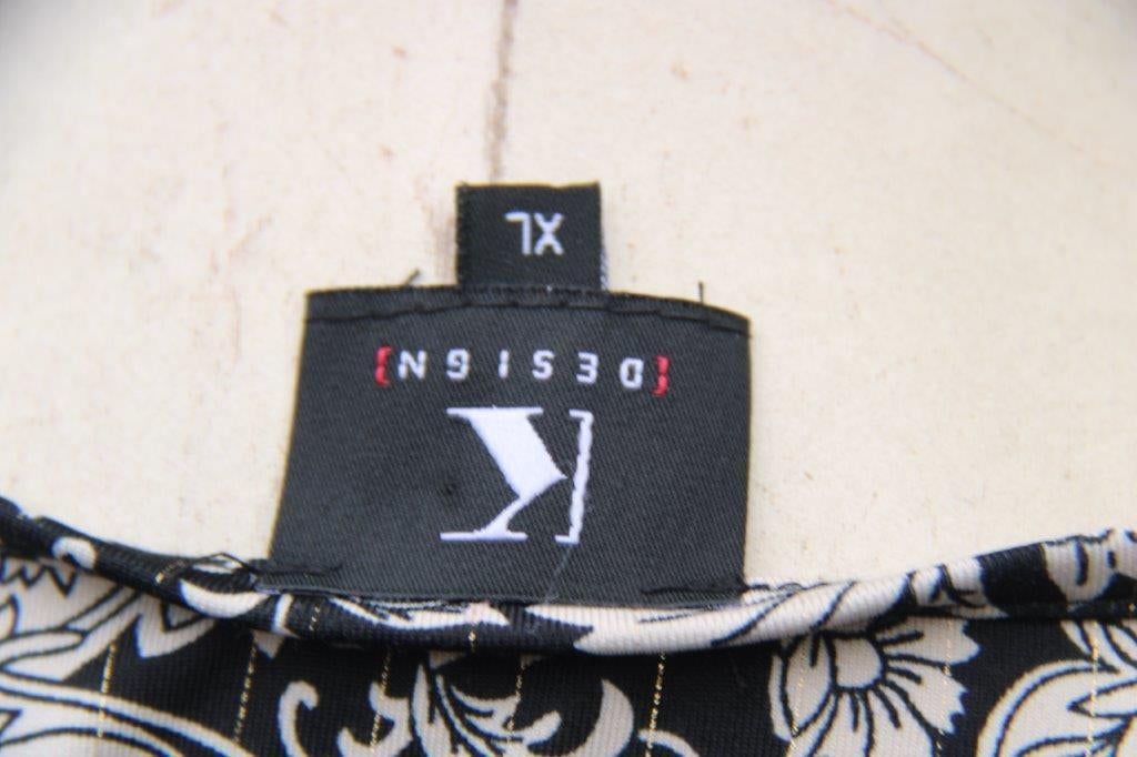 Jurk zwart/ creme/ goud K-Design mt XL Maxi Vaste prijs, K-design, Verzenden, Zwart, Maat 46/48 (XL) of groter