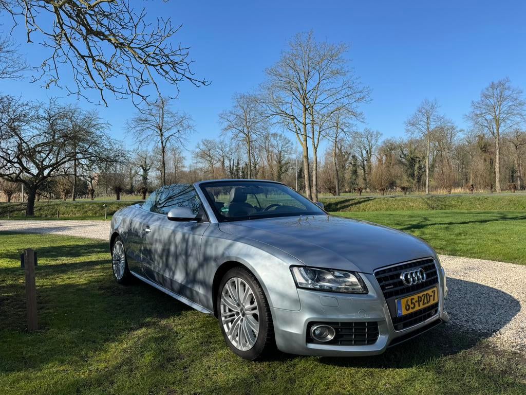 Audi A5 cabriolet - 2.0 TFSI quattro Pro Line, Auto's, Zwart, 4 cilinders, 4 stoelen, Leder en Stof