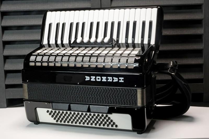 Harmona accordeon, Gebruikt, 80-bas, Met koffer, Toetsaccordeon