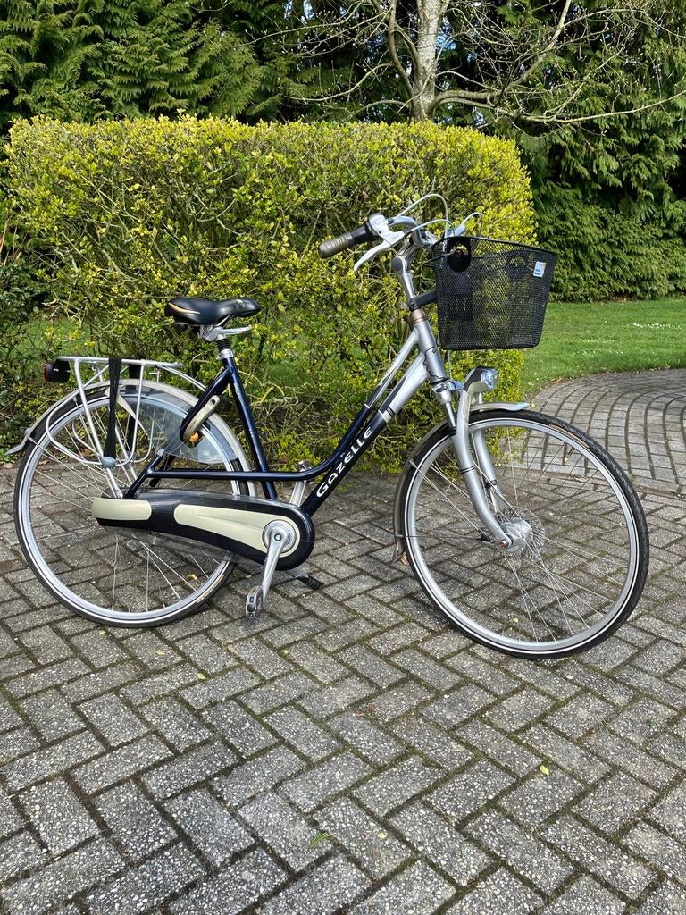 Gazelle Damesfiets, grijs antraciet, 52cm, Fietsen en Brommers, Ophalen, Gebruikt, Versnellingen, 50 tot 53 cm