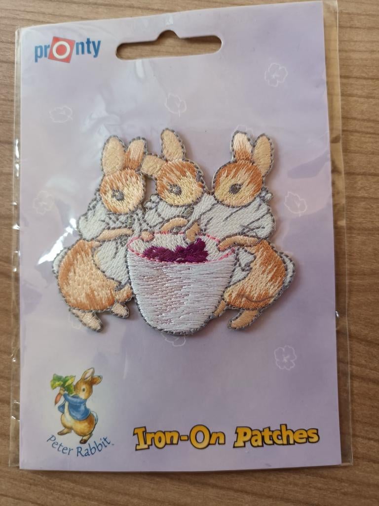 Lieve opstrijkapplicatie Peter Rabbit, Ophalen of Verzenden, Nieuw