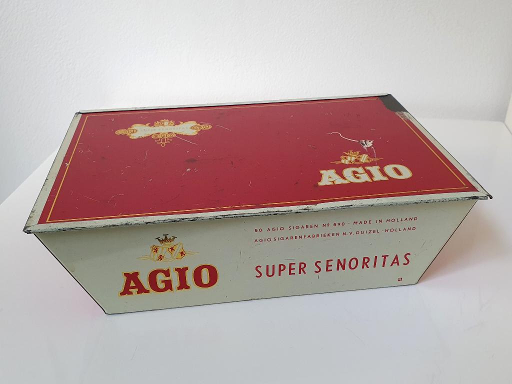 oud sigarenblik van Agio - Super Senoritas, Ophalen of Verzenden, Gebruikt, Overige, Overige merken